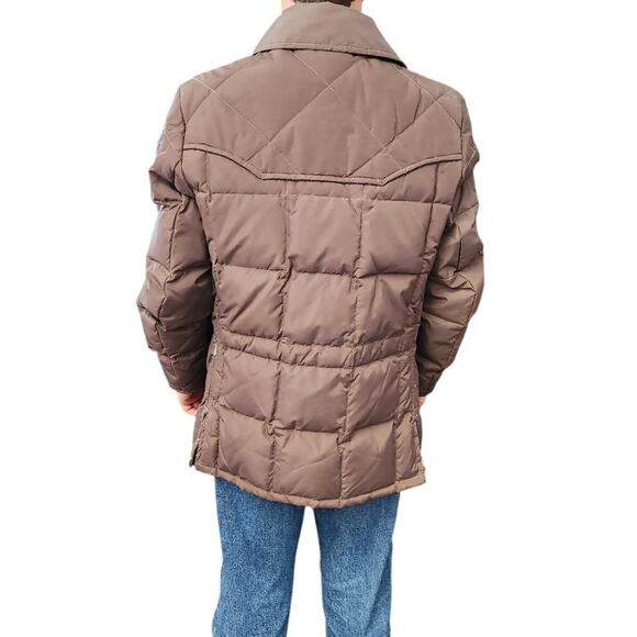 Vntg Pioneer Wear Northern Down Quilted Jacket Olive Green Men Medium MINT Cond - Picture 2 of 9